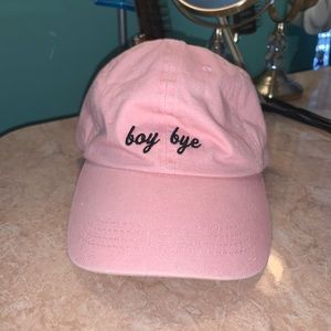 “boy bye” pink hat